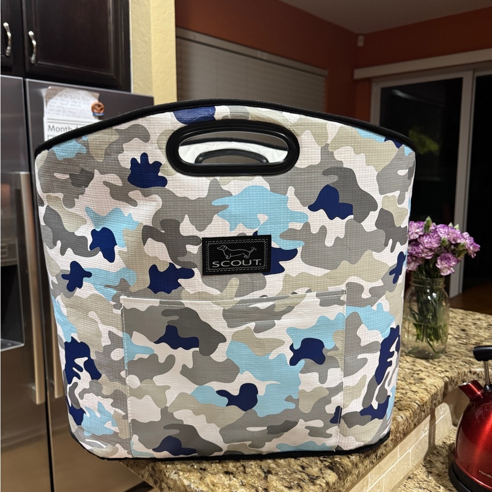 Scout Blue and Gray Camouflage Tote Bag
